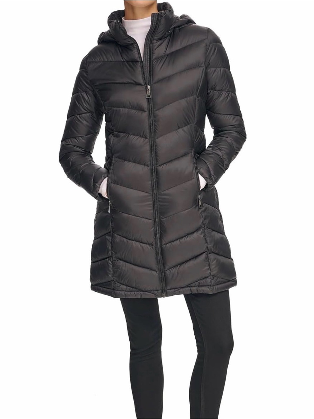 Calvin Klein Women’s Lightweight Hooded Puffer Jacket